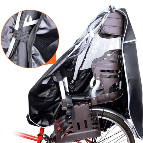 Protector de clima para asiento de bicicleta de bebé ideal para paseos en días lluviosos 5