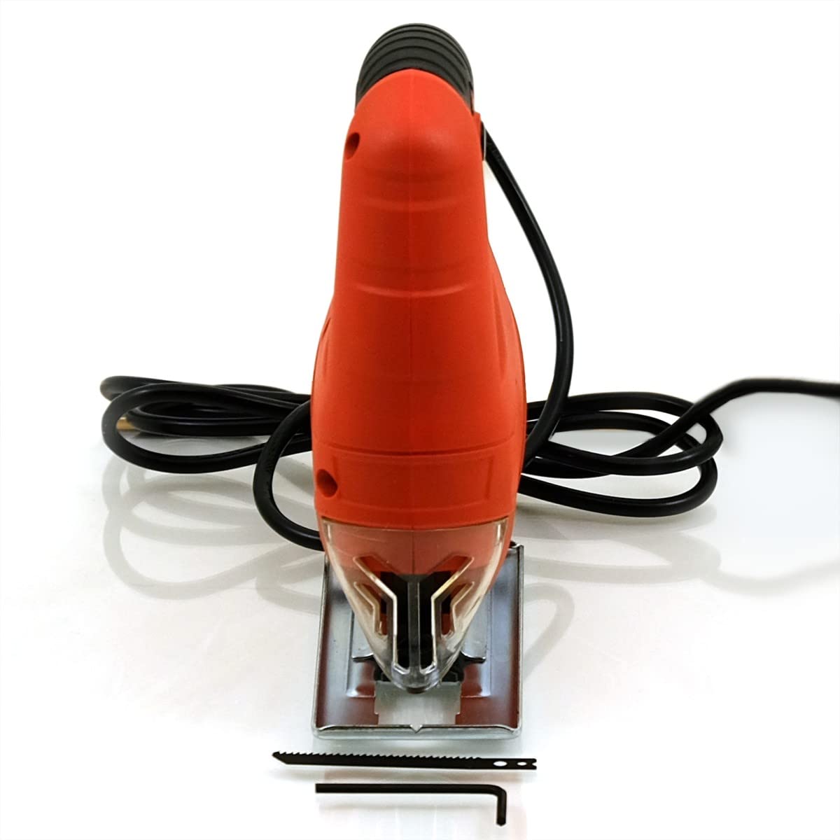 Scie Sauteuse Électrique 350W, Vitesse 3000 tr/min, Coupe Bois 55mm & Métal 6mm, Angle 45°, ITTIC350A pour Découpe Précise Bricolage & Atelier.