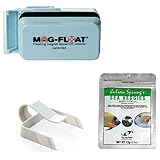 Mag-Float-410 Large Acrylic Aquarium Cleaner, Feeding Clip & Sea Veggies Bundle (3 items)