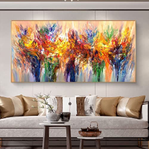 Peinture fleur sur toile pour habiller un mur vide deco 30x60