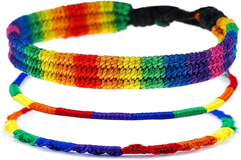 Fundraising For A Cause 2-Pack LGBTQ Rainbow Stretch Bracelets – Sterling Silver Plated Charm, Adjustable Fit - View #9