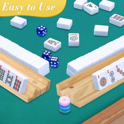 Set de 4 Soportes de Mahjong de Madera 17 Pulgadas miniatura 3