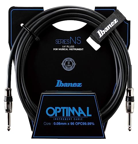 Ibanez NS10 10 ft 2 Straight Plugs Optimal Instrument Cable
