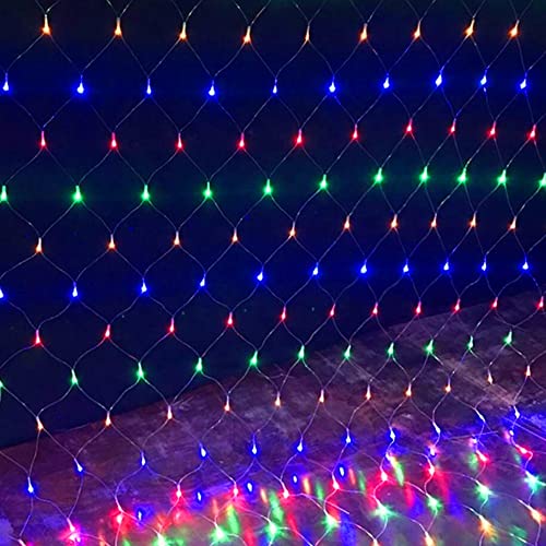 FUNPENY Christmas Net Lights, 9.8ft x 6.6ft 200 LED Mesh Decor Clear Wire with 8 Modes Waterproof Connectable Xmas Decorations for Outdoor Bushes Yard Lawn Patio Tree Garden Party (Multi Colored) by FUNPENY - Used condition - Image 7