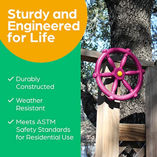 image for Jungle Gym Kingdom Swing Set Accessories - Pirate Ship Steering Wheel 