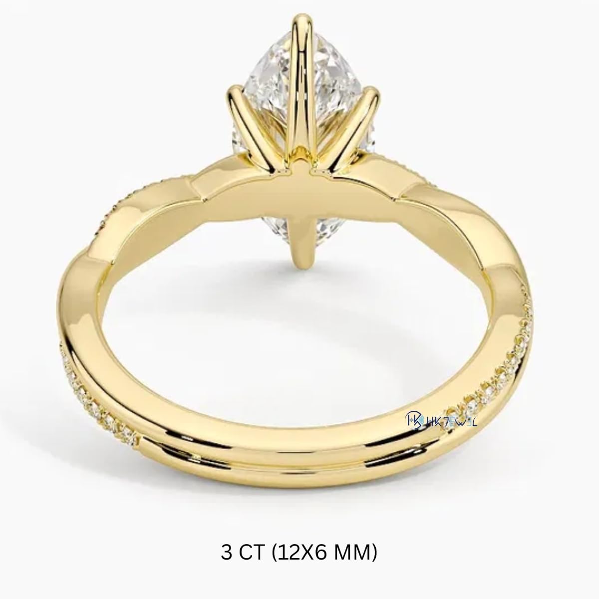1-5 CT Marquise Moissanite Engagement Ring Colorless VVS1 10K 14K 18K Solid Gold & 925 Sterling Silver Twisted Vines Moissanite Ring Christmas Gift For Women