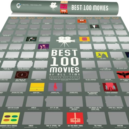 Top 100 Movies Scratch Off Poster