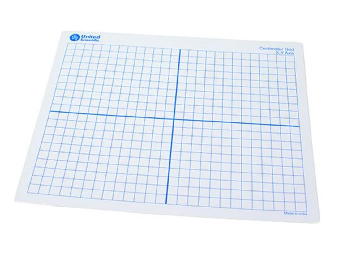 United Scientific(tm) 9"x 11" Double Sided X-Y Axis Dry Erase Mats, Graphing, Math Classroom Accessories, Teaching Aids, Set of 10