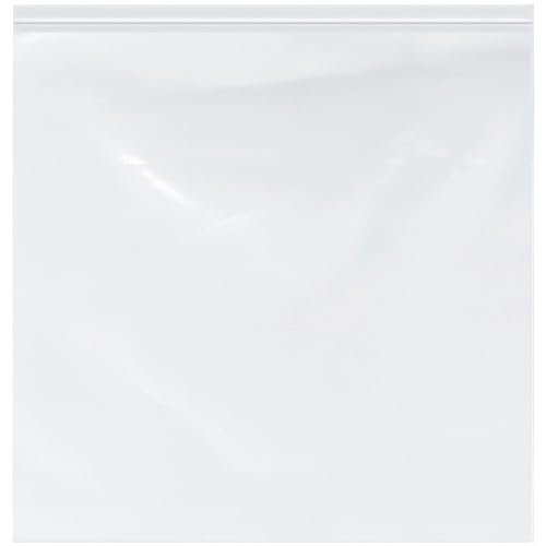 Plymor 24 x 24 inch, 4 Mil Zipper Reclosable Bags (Pack of 100) | Heavy-duty plastic for apparel, textiles, storage, shipping & bulky items
