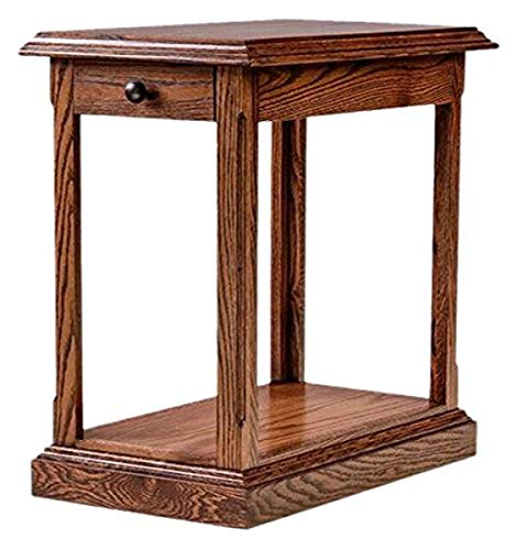 Forest Designs Traditional End Table, 14" W X 20" H X 24" D, Unfinished Oak #TOP3