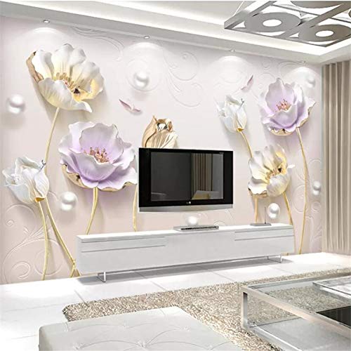 CILODO Photo Papier Peint Fleurs colorées Papier Peint Peintures Murales 3D Personnalisées Photo Papier Peint Salon Décoration De La Maison 150cm×105cm(LxH)