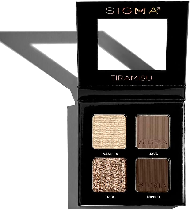 Tiramisu Eyeshadow Quad — Makeup Eyeshadow Quad with a Buttery Soft Formula and Buildable, Blendable Shades for a Flawless Eye Look, Designed for All Day Wear