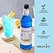 Monin Flavored Syrup, Blue Cotton Candy, 33.8 Fl Oz (Pack of 4)