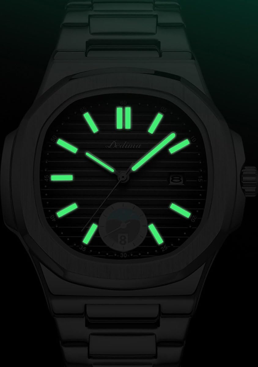 BESTKANG Men's Octagonal Stainless Steel Watch Luminous Quartz Watch Business Wristwatch - Image 7