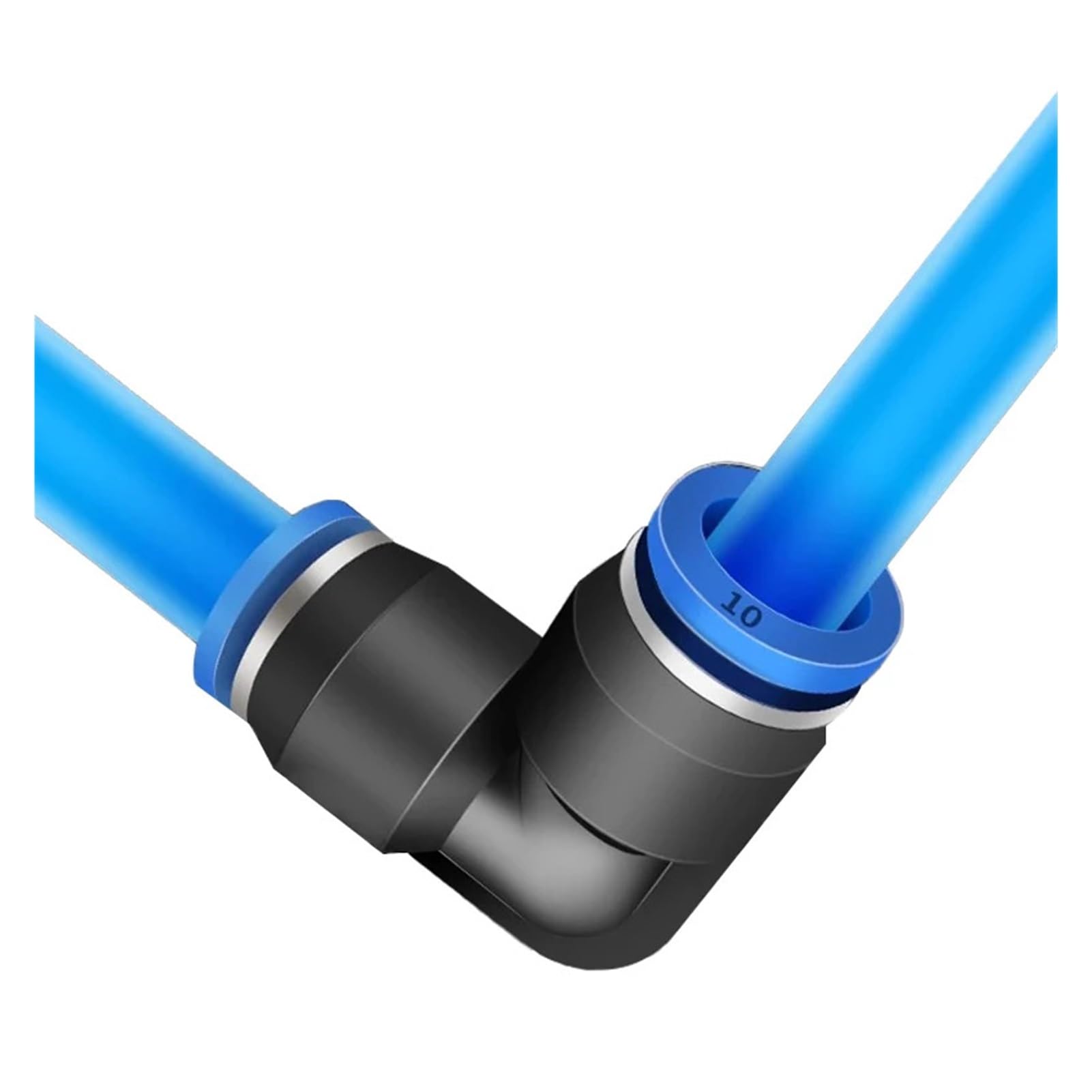 10Uds Codo Push-in 4-10mm Rácor Neumático | Codo a presión, 4-10 mm, neumático, conector rápido, 10 piezas(PV-12,50 PCS)