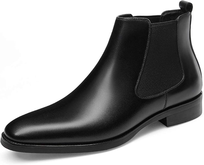 GIFENNSE Botas Chelsea para hombre Botas de vestir de cuero para hombre