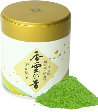 Yanoen Uji Matcha, Kagumo no Kyoshi, 1.4 oz 40 g Can For Thin Tea and Practicing, Uji Kyoto, Long Sustained, Stone Mortar, Additive-free, Premium Matcha Powder