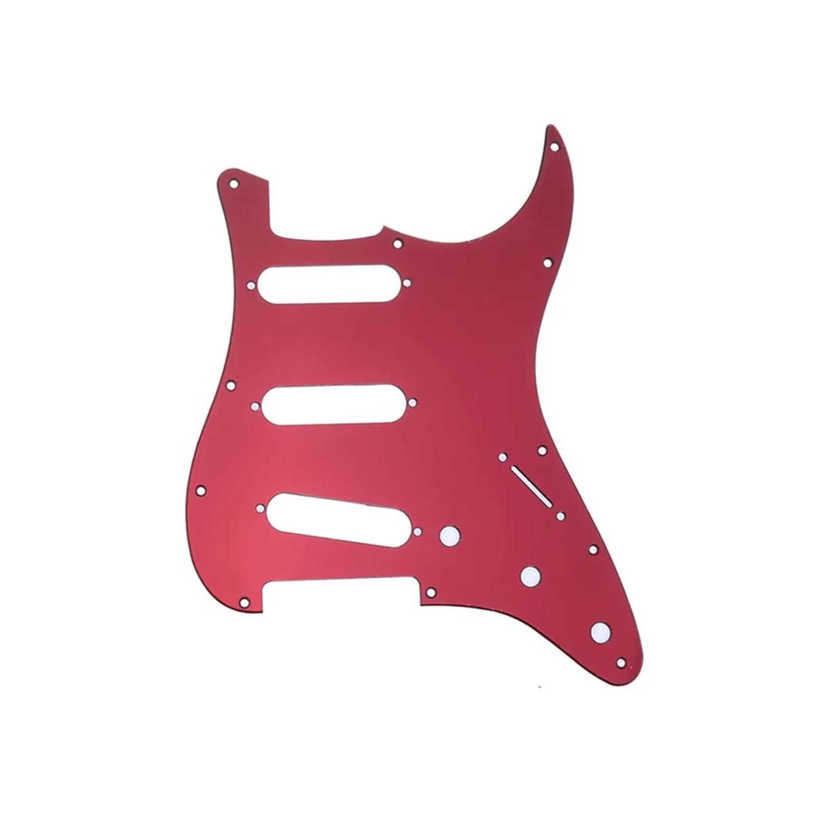 Standard Pickguard do gitary elektrycznej SSS 11 otworowa maskownica do gitary elektrycznej ST Standardowa wymiana części w nowoczesnym stylu Trwała(1Ply Red)