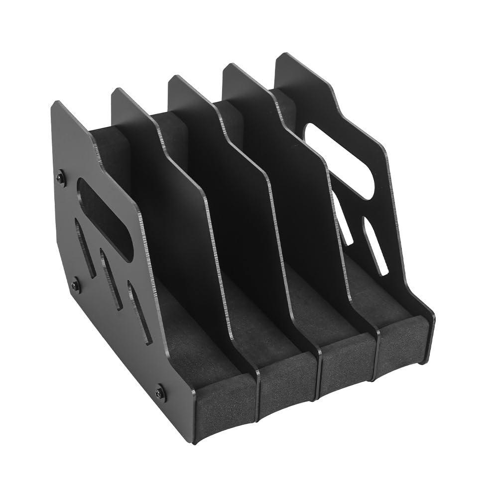 MiOYOOW Porta Pistola in Schiuma Eva, Supporto per Pistole Contiene da 4/6/8 Slot per Esposizione con Cacciavite, Portafucili Espositore per Pistola