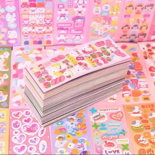 Generic Cute Stickers for Kids - 50 Pages 800+ Different Cartoon Stickers for Art Work School Electronic Appliances Tea Coffee Cups Photo Album (50)