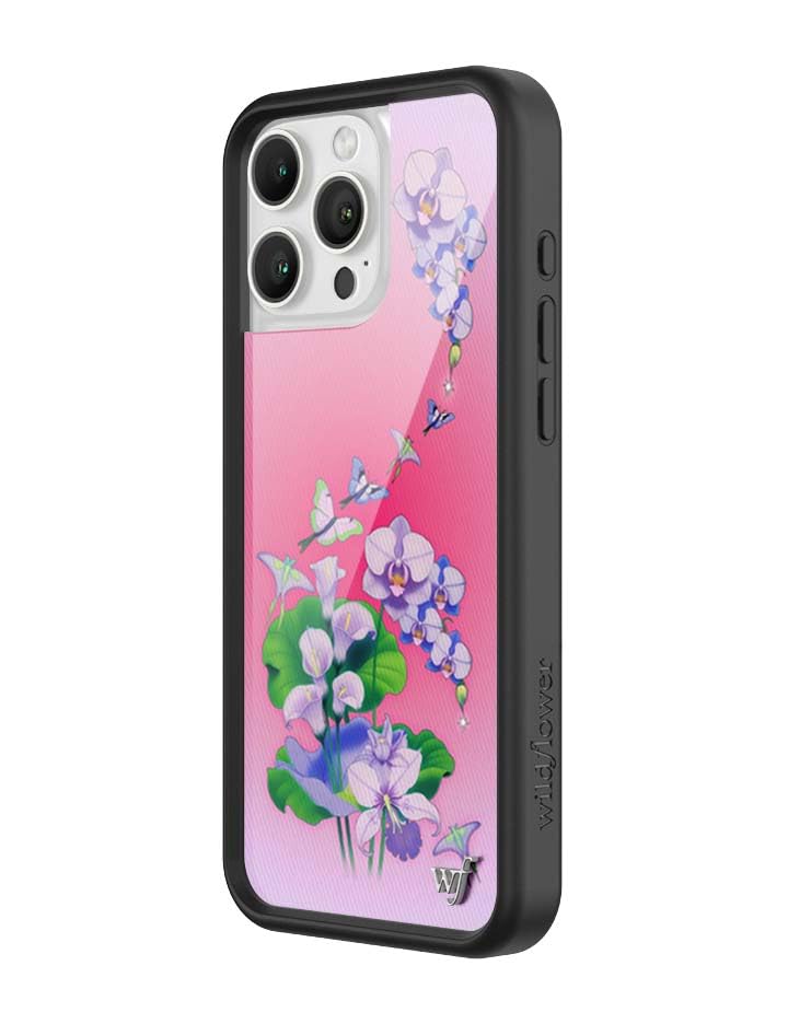 Image of Wildflower Cases - Compatible with iPhone 16 Pro Max | Protective Black Bumper, 6.5ft Drop Test Certified, Women Owned Small Business | Butterfly Dreams