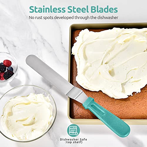 Image of U-Taste Offset Icing Spatula Set, Cake Frosting Spreader, 6 /8 /10in,Aqua Sky