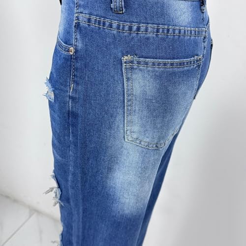 Jean décontracté ample en denim délavé pour femme active - 5