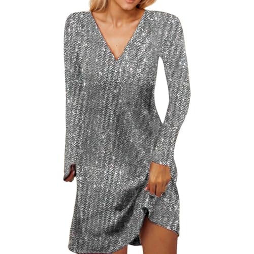 Robe Paillette Femme Robe De Soiree Femme Col V à