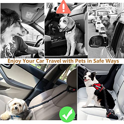 Zhilishu Dog Seat Belt, 2-In-1 Headrest Restraint Dog Car Seatbelt Pet Car Safety Seat Belt Clip Buckle Tether For Large Medium Small Dogs With Dog Bowl #TOP6