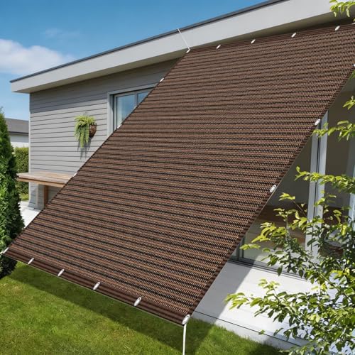 Voile d'ombrage avec œillets pour éliminer le vis-à-vis sur la terrasse - 2