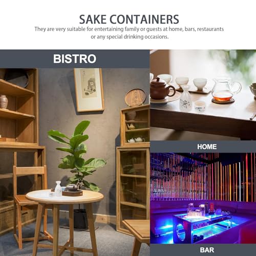 Juego de sake japonés de cerámica de alta calidad y copas rosa 4