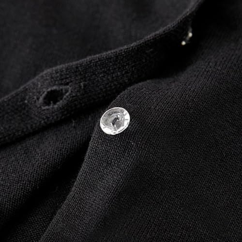 Toddler Boys Girls Cardigan Sweater Autumn/Winter Fashion Solid Color Knitted Jacket Party Birthday (Black, 3-4 Years)3