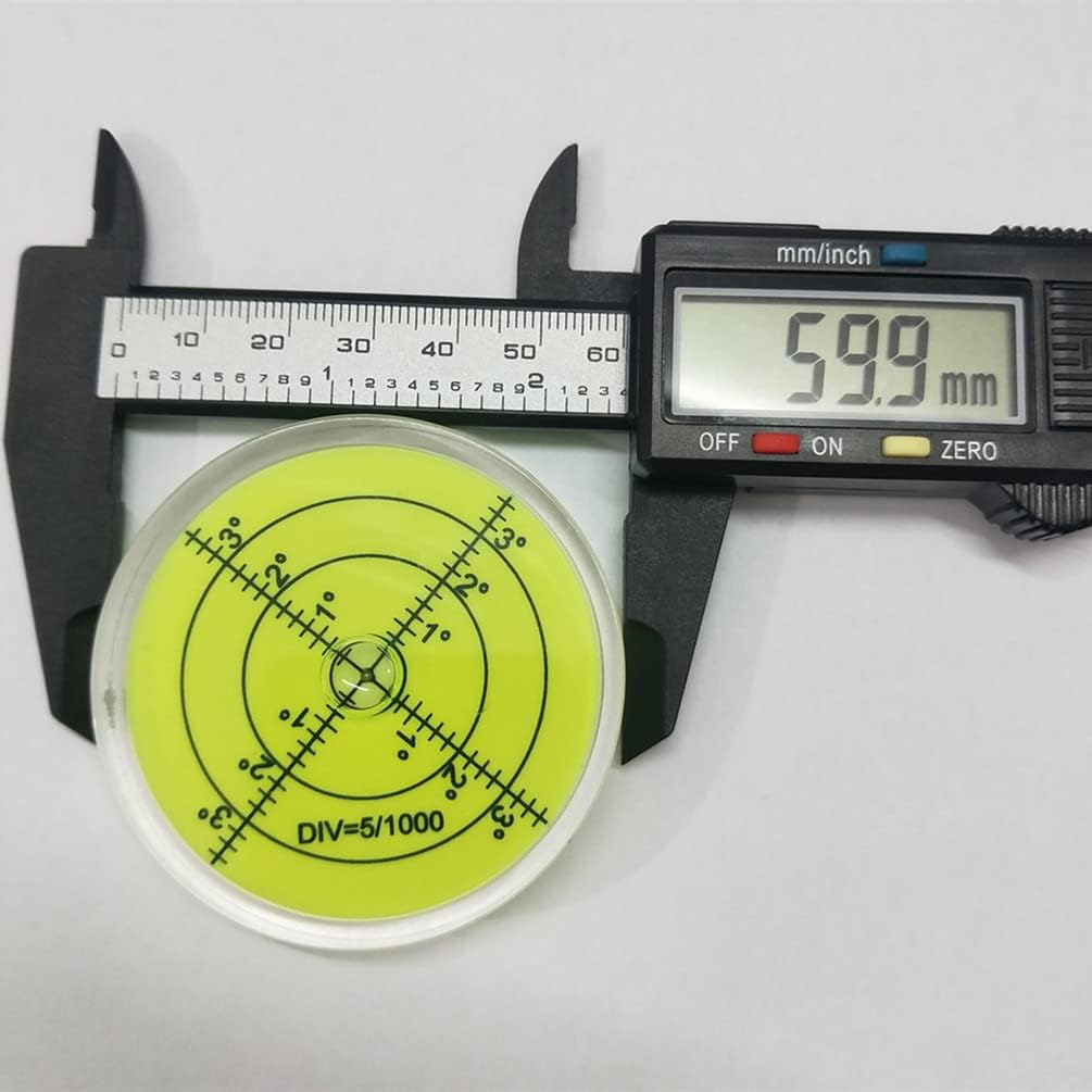 3Pcs Bubble Spirit Level 40/50/60mm Degree Marked Surface Circular Levels Bubble Measuring Layout Tools (Thickness 10mm)