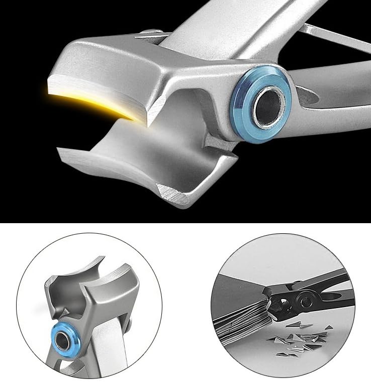 Large Opening Stainless Steel Nail Clippers Cutter Trimmer Manicure Scissors Thick Hard Toenail Fingernail Files Pedicure Tools Set