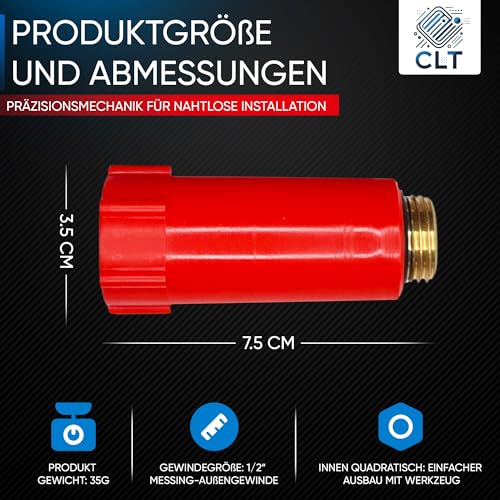 Baustopfen 1/2 Set in Rot und Blau – Ideal zum Absperren von Wasserleitungen für Renovierungen! Verschlussstopfen