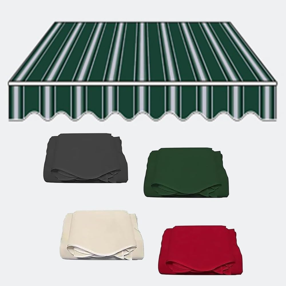 Toile de rechange pour auvent 4x2m en polyester haut de gamme rayé vert