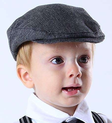 Image of A&J DESIGN Baby Boys Tweed Vintage Drivers Cap Kids Beret Hat
