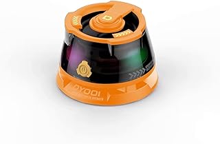 DY100 Mini Magnetic Wireless Bluetooth Speaker | Portable & Rechargeable with Dynamic RGB LED Lights, Phone Holder & Powerful Sound Bluetooth Devices (Orange)