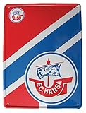 FC Hansa Rostock - Blechpostkarte mit Umschlag 14,5 x 19,5 cm - Neu