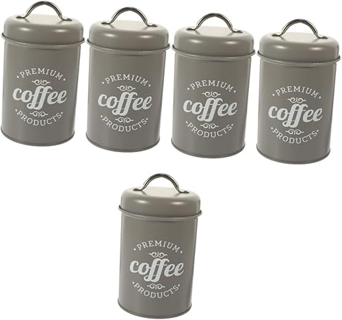 BESTonZON 5 piezas de galletas de cocina de metal de azúcar de azúcar de metal rústico conveniente accesorio tapas de té para el hogar café de