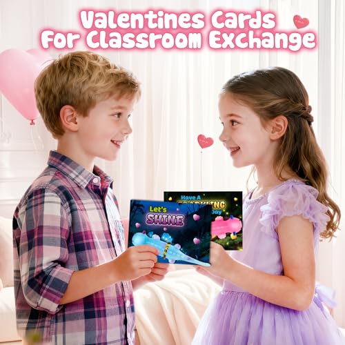 SpringFlower Valentines Day Cards for Kids School, 24 Pack Valentines Day Cards with Glow In The Dark Axolotl Toys, Valentines Day Gifts Exchange, Valentines Party Favors Prizes for Kids Boys Girls by SpringFlower - Image 5