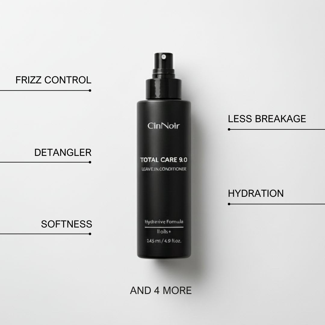 Total Care 9.0 Leave-In Conditioner Spray, 2 Layer Conditioner, Frizz Control and Detangler, Silicone Free, Conditioner for Dry Damaged Hair, Women & Men, Hair Conditioner for All Hair Types - Image 2
