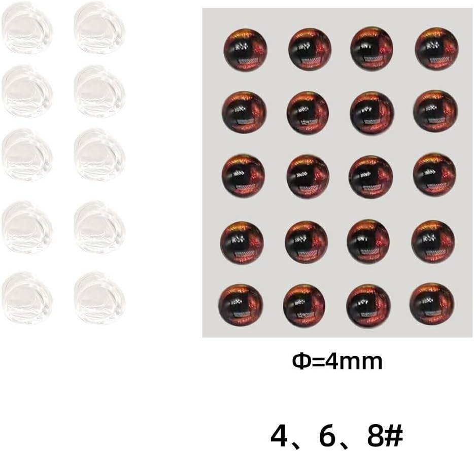 Pack of 30 3D Eye Fish-Masks for Fly Tying Streamers