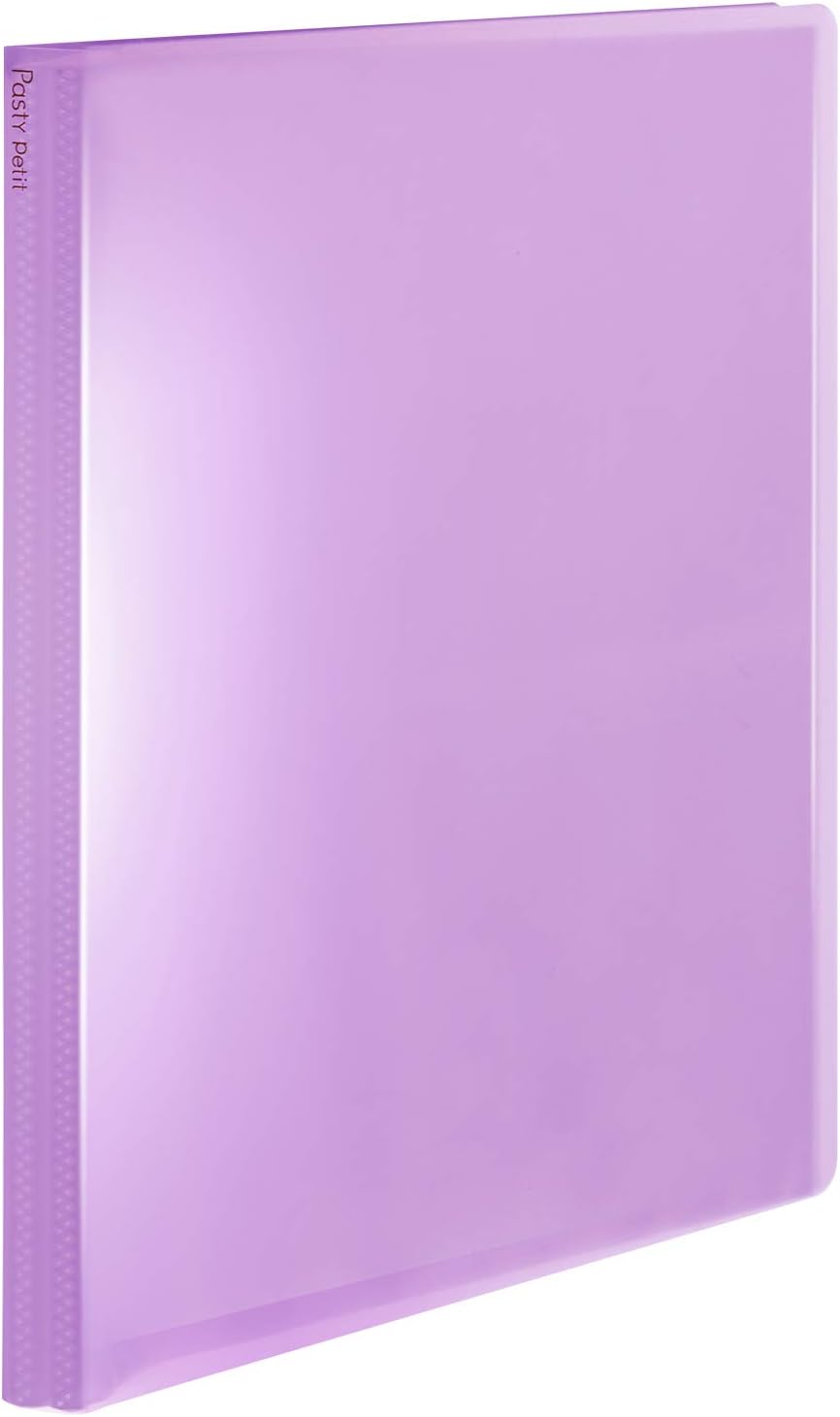 Plus Pasty Clear File A4 Vertical 40 Pockets Petite 98-483 Blueberry Purple