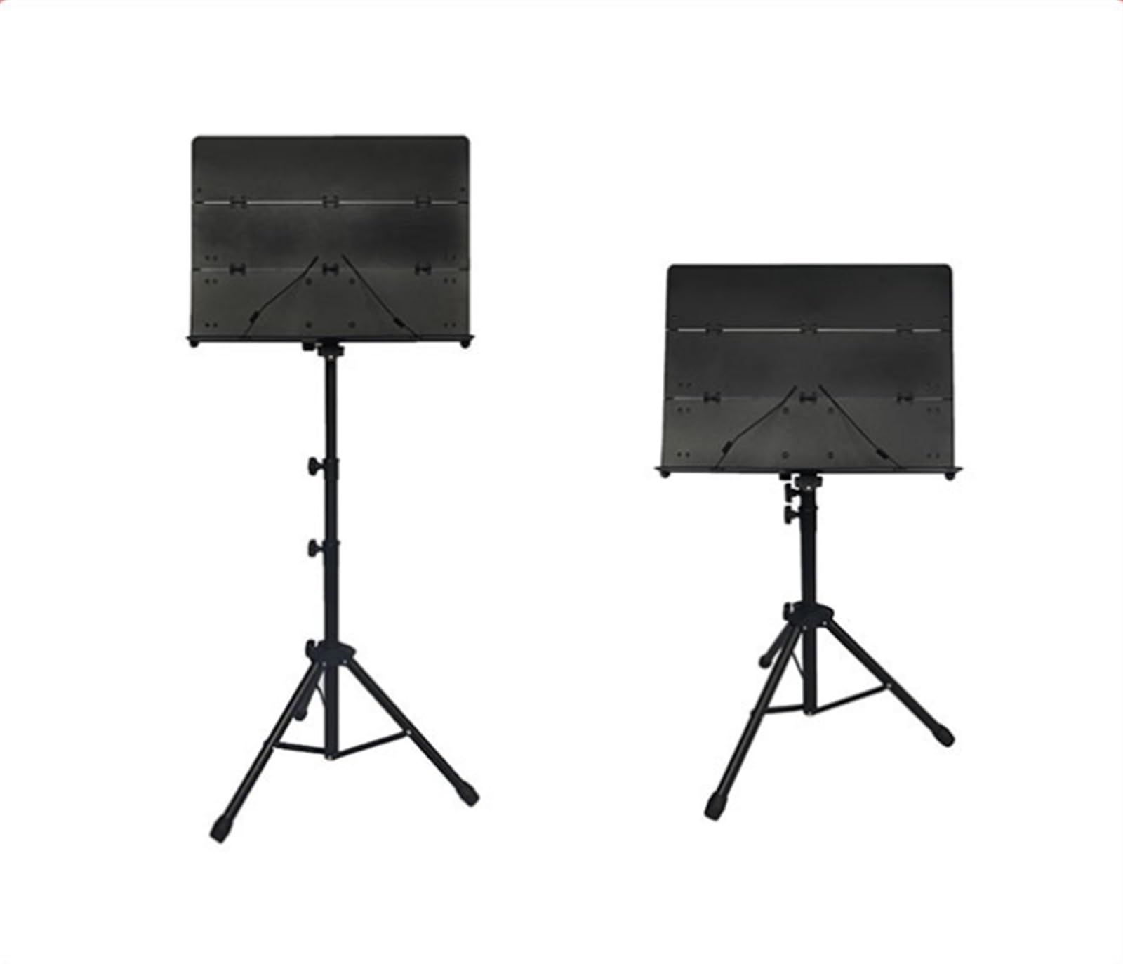 Zusammenklappbarer tragbarer Notenständer, Ukulele-Notenständer, klappbar, höhenverstellbar, mit Stativ for Notenblätter, Schwarz