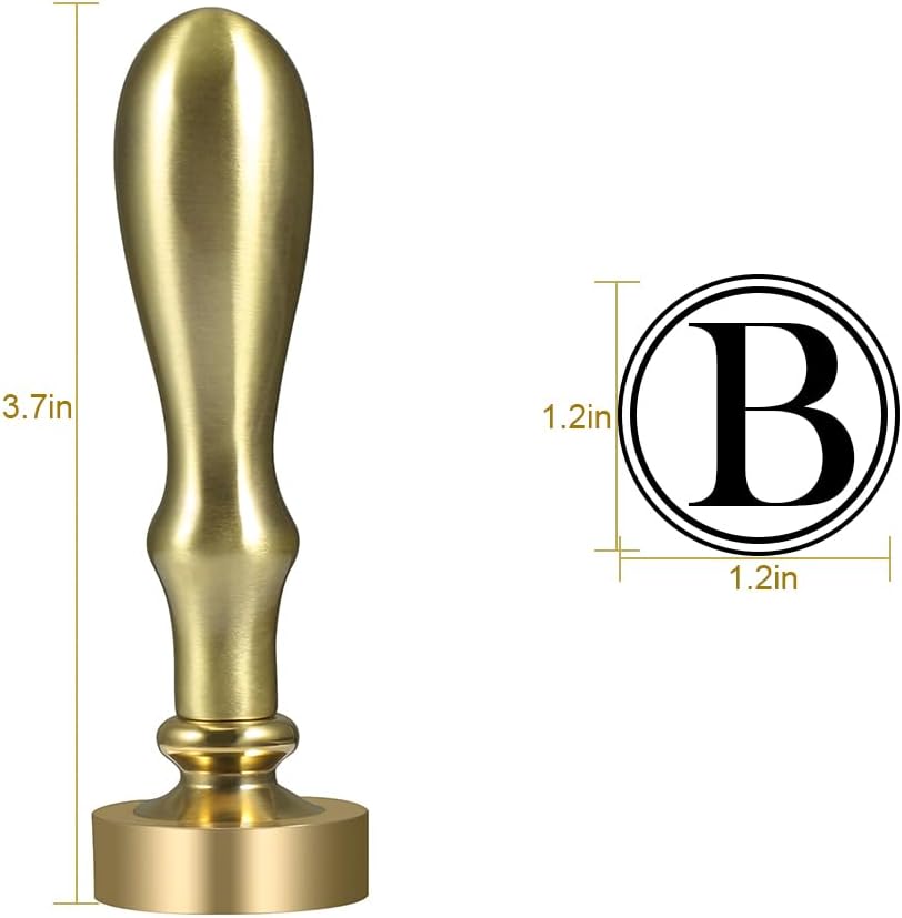 Ice Cube Stamp for Cocktails Ice Stamp Brass Head with Handle, Ice Branding Stamp for Ice Cubes Cocktail Whiskey Drinks Party Wedding Making DIY Crafting (Letter B)