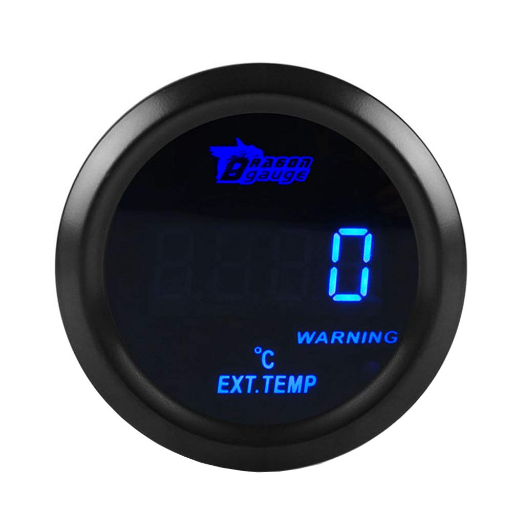 12V 52mm Macchina Il Motore Luce a LED Blu Digitale Schermo Indicatore di Temperatura Gas Scarico Gauge Meter Calibro EGT Ext Sensore