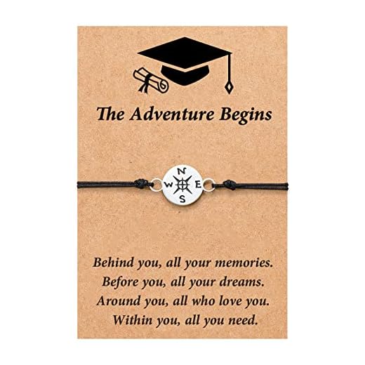 The Adventure Begins Graduation Bracelet