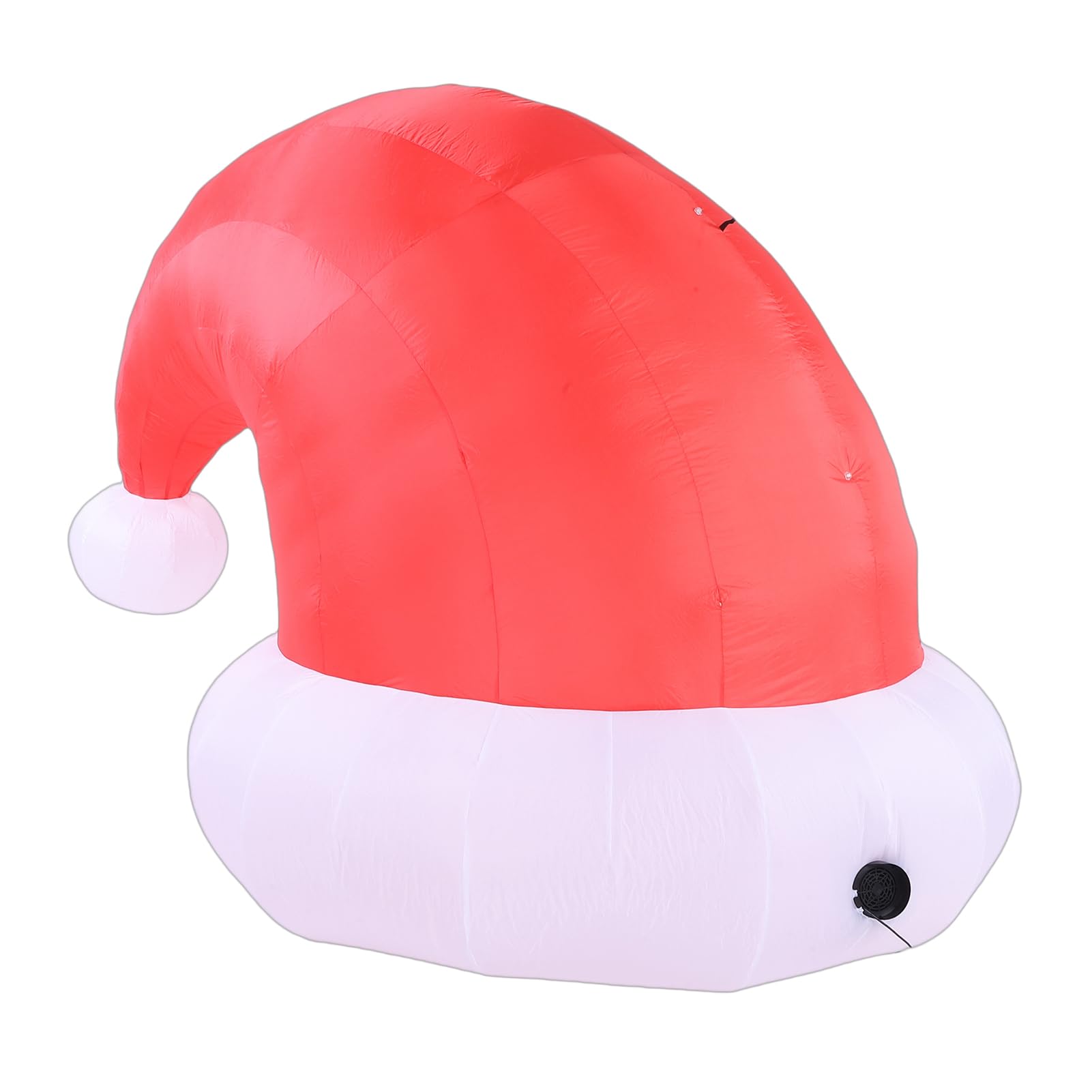 Mingzhe Aufblasbare Weihnachtsmütze mit LED-Lichtern, Wasserfest, Aufblasbare Weihnachtsmütze für Veranstaltungen Im Freien (EU-Stecker 220–240 V)