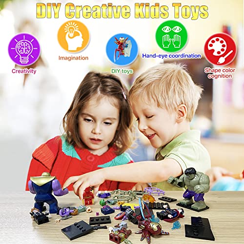 10 Pcs Superhero Mini Figures Set With Bases, Joyday Building Blocks Kit, Colorful Action Toys For Kids Ages 3+ #TOP4